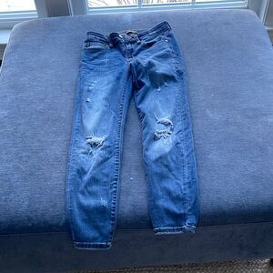 Distressed Blue Jeans